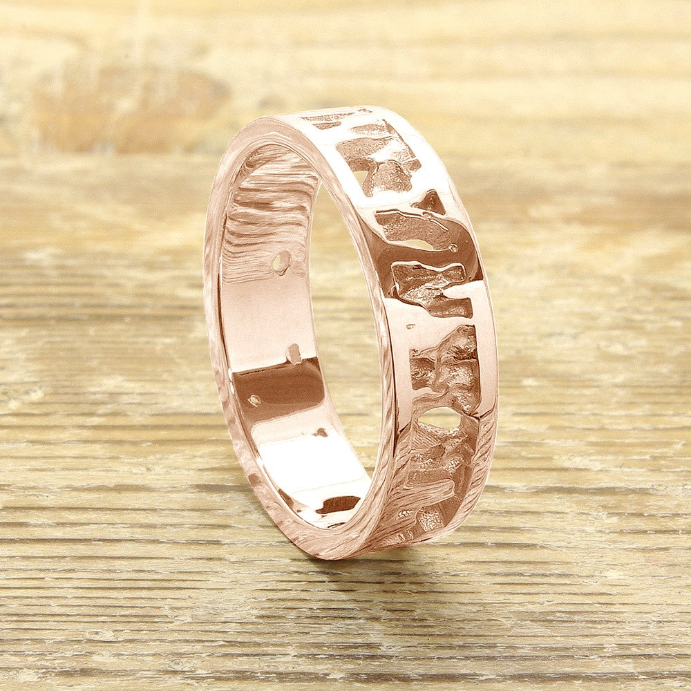 Cornish Seawater Textured Rings